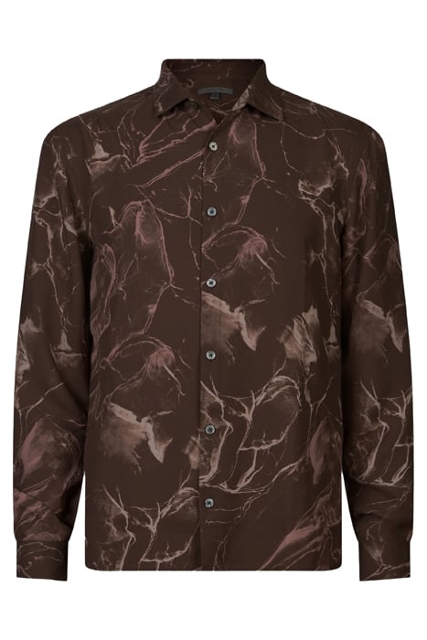 STRAIGHT BOTTOM HEM SHIRT WITH REGULAR COLLAR DARK PLUM 4