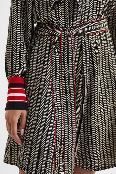 ROBYN DRESS SHIRT BLACK/RED 6