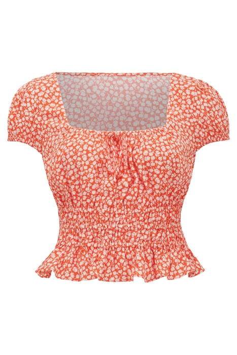 CECILIA WAISTED CAP SLEEVE TOP MEMPHIS DITSY 6