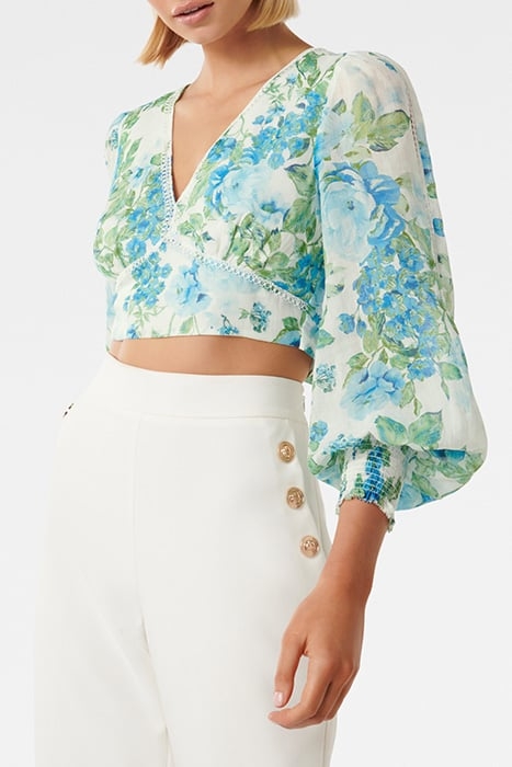 MAREE SPLICED RAMIE BLOUSE LIGHT SALISBURY FLORAL 4