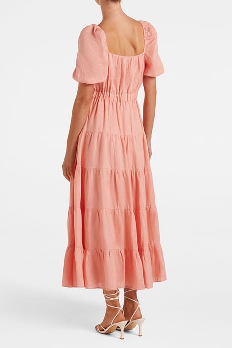 POLLY PINTUCK MIDI DRESS CONCH SHELL 2
