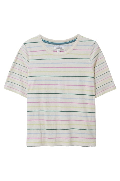 ANNABEL STRIPE TEE WHITE MULTI 1