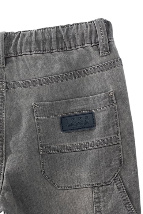 BOYS’ GREY DENIM ELASTICATED WAIST BERMUDA SHORTS 4