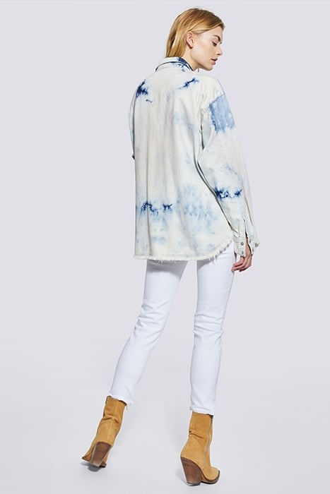 INOLA DENIM JACKET IN BLUE/PINK 3