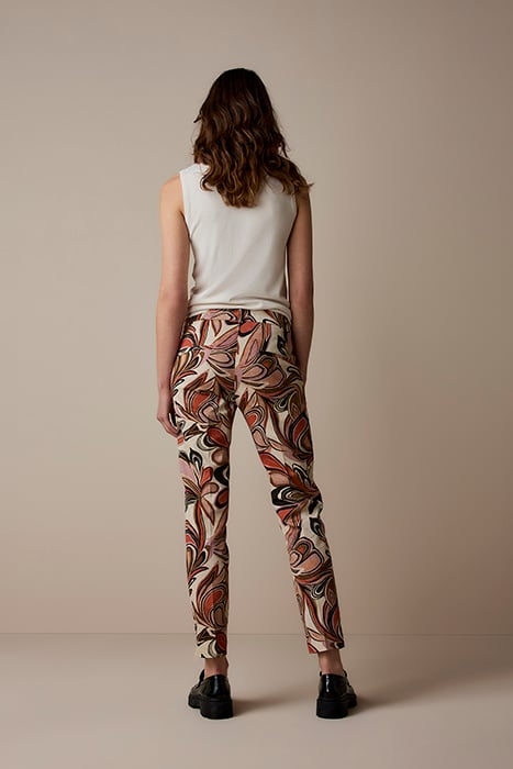 TROUSERS PAINTED FLOWER CO/EA MULTICOLOUR 2