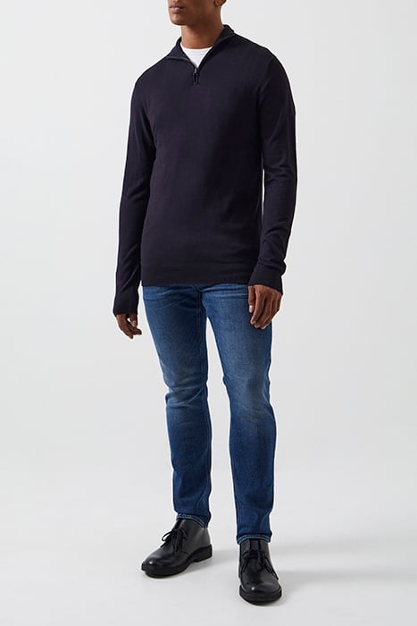 HALF ZIP KNIT SWEATER DARK NAVY 1