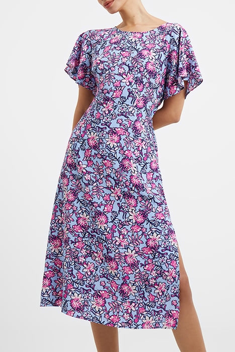 FOTINI ECO DELPHINE CUT-OUT BACK MIDI DRESS PLACID BLUE 1