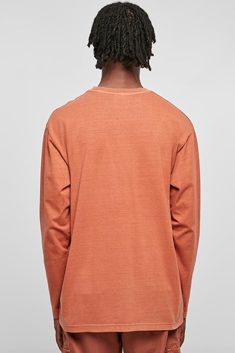 HEAVY OVERSIZED GARMENT DYE LONGSLEEVE TERRACOTTA 2