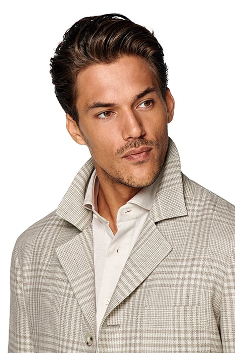 LIGHT BROWN CHECKED GREENWICH SHIRT-JACKET LIGHT BROWN 7