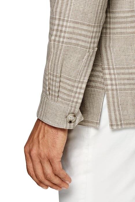 LIGHT BROWN CHECKED GREENWICH SHIRT-JACKET LIGHT BROWN 8