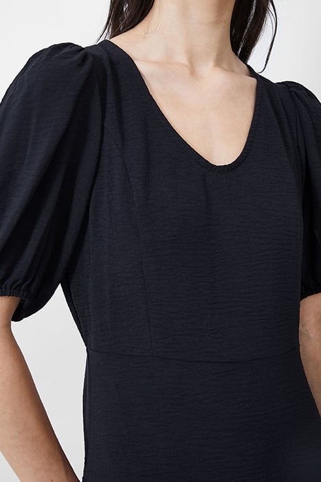 VEE TIERED CRINKLE DRESS KNEE BLACK 4