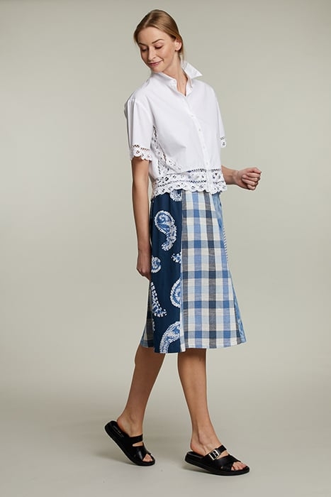 BLUE PATCHWORK SKIRT 3