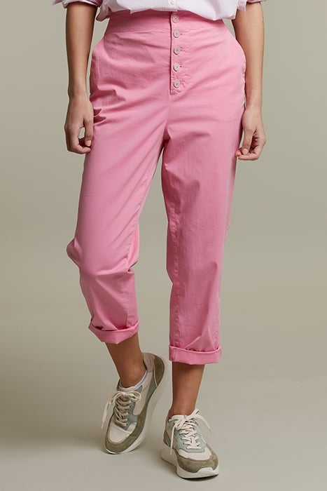 PINK CROPPED COTTON PANTS 1