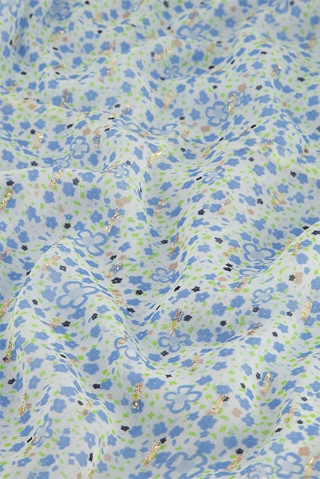 ADRIENNE DRESS CREAM WHITE/RIAD BLU 4