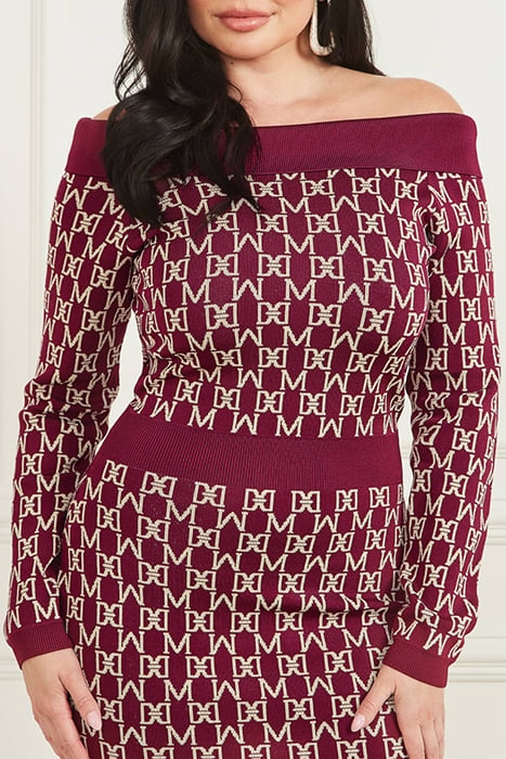 ANGELINA OFF SHOULDER DRESS ALL OVER JACQUARD 7