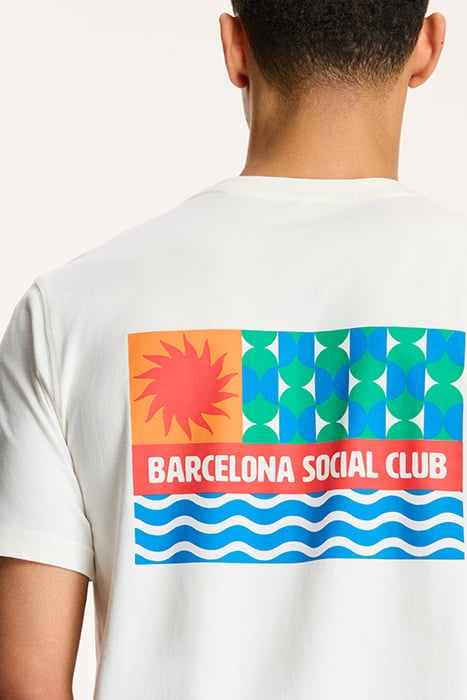 MEN BARCELONA SOCIAL CLUB T-SHIRT JET STREAM WHITE 8