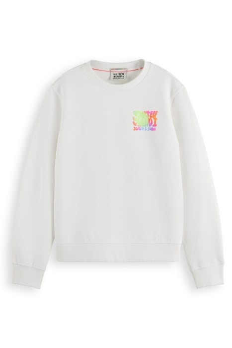 REGULAR FIT LEFT CHEST ARTWORK SWEATSHIRT WHITE 1