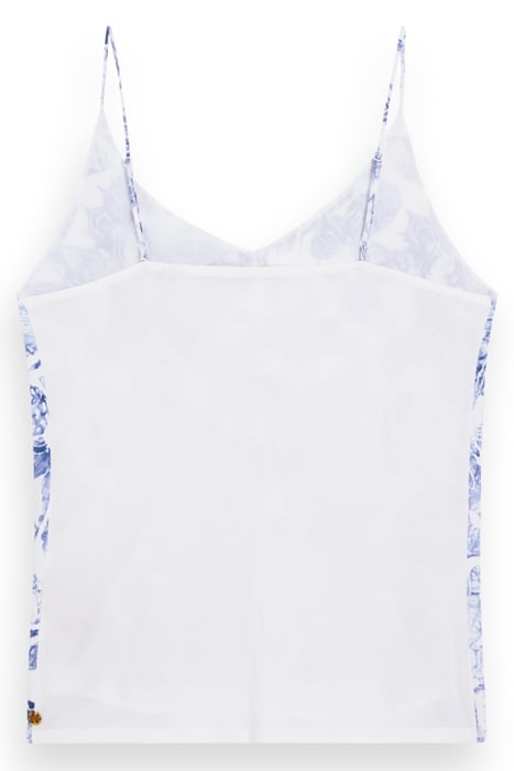 CAMISOLE WOVEN FRONT JERSEY BACK SHELL BATIK BLUE 2