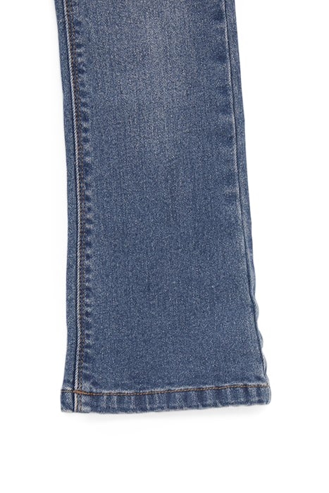 GIRLS’ BLUE WATERLESS FLARE JEANS WITH SCARF BELT 6