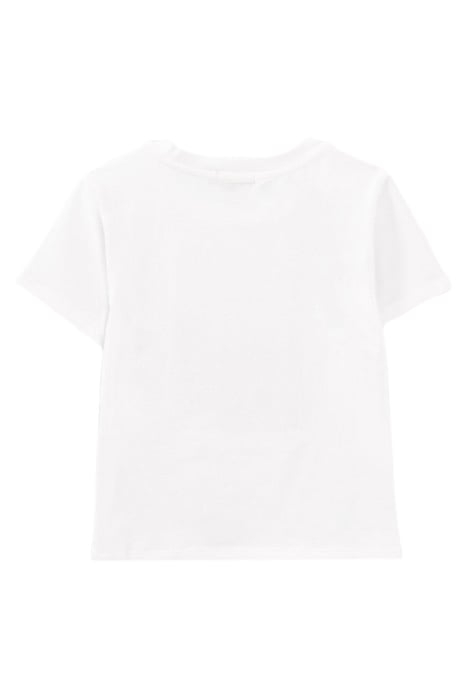 GIRLS’ WHITE CROPPED COTTON T-SHIRT WITH CONCERT IMAGE 2