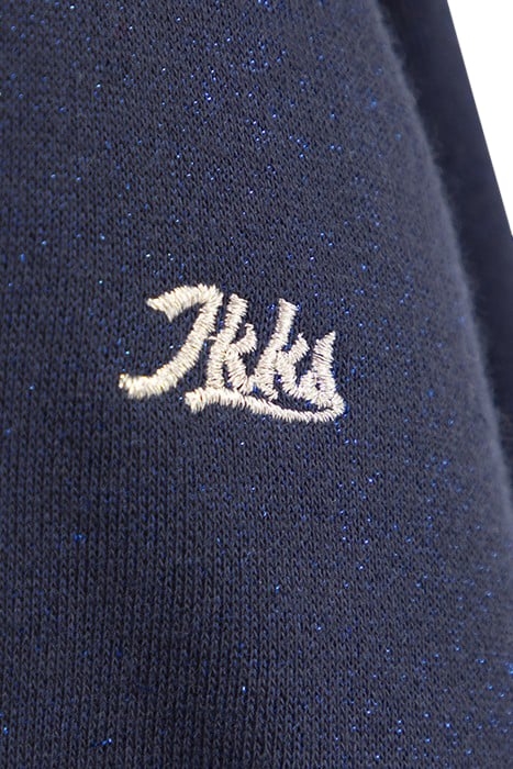 GIRLS’ NAVY GLITTERY HOODED SWEATSHIRT DRESS 5