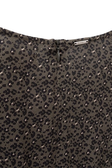 GIRLS’ KHAKI LEOPARD PRINT LENZING™ ECOVERO™ DRESS 7