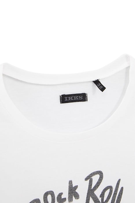 GIRLS’ OFF-WHITE MOCCASINS IMAGE ORGANIC COTTON T-SHIRT 3