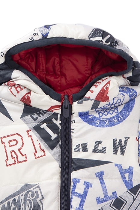 BABY BOYS’ GREY PRINT/RED REVERSIBLE PADDED JACKET 5