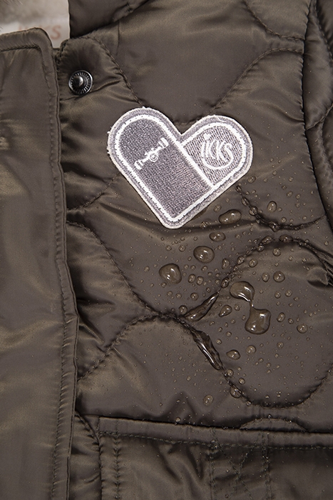 BABY GIRLS’ KHAKI QUILTED FUR-LINED HOODED PARKA 7