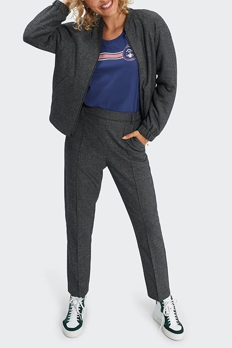 SAPPHIRE BLUE T-SHIRT WITH SLOGAN AND STRIPES 6