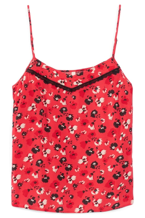 FLASH PINK ROCK FLORAL PRINT LINGERIE-STYLE TOP 3