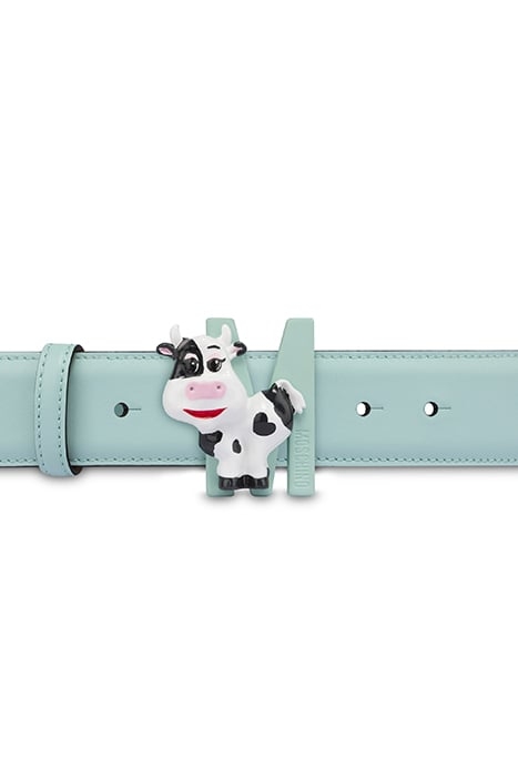 M BABY COW CALFSKIN BELT BLUE 3