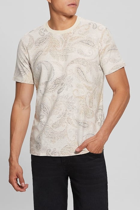 GUESS ECO ECO LINEN BLEND PAIS SALT WHITE MULTI 1