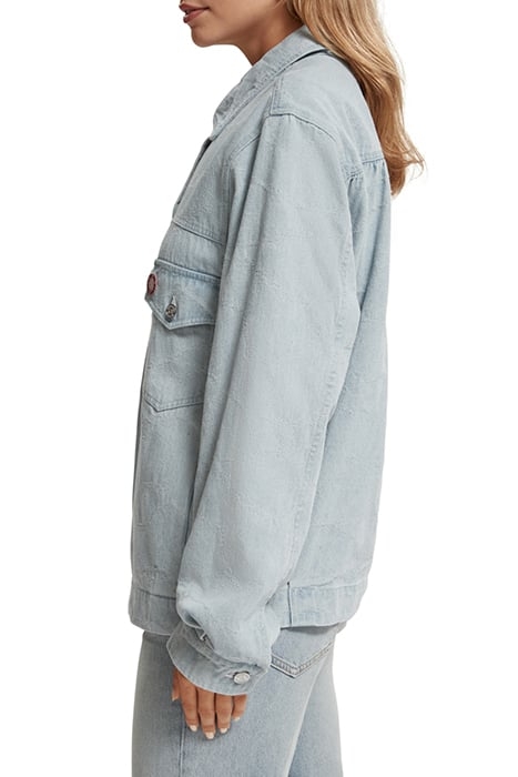 TRUCKER JACKET — INDIGO WAVES JACQUARD INDIGO WAVE JACQUARD 6