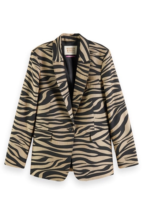 TIGER JACQUARD SINGLE-BREASTED BLAZER TIGER JACQUARD 1