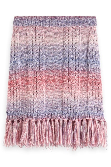 SPACE DYE KNITTED SKIRT CHERRY LIPSTICK SPACE DYE 5