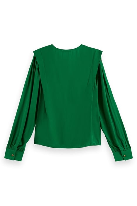 V-NECK TOP WITH LIP SHOULDER DETAIL PINE TREE 2
