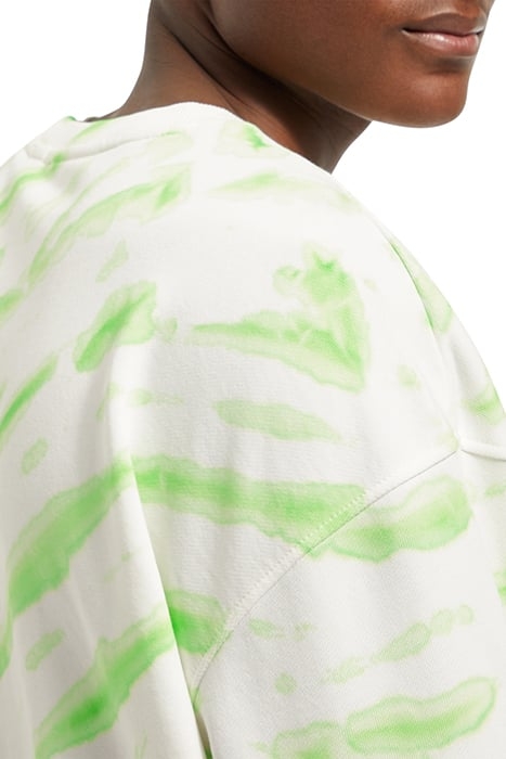 DIAGONAL TIE-DYED SWEATSHIRT SWAN/ NEON TIE DYE 7