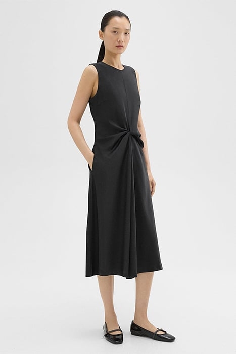 TWISTED MIDI DRESS BLACK 1