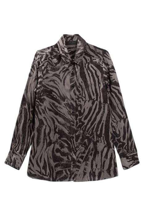 PURE EDITION- GREY ZEBRA PRINT SHIRT GREY 4