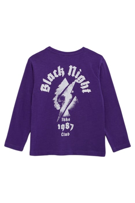BOYS’ PURPLE T-SHIRT, ACE OF SPADES IMAGE FRONT AND BACK PUR 2