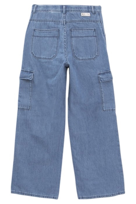 GIRLS’ BLUE COMBAT EXTRA WIDE LEG JEANS BLUE 2