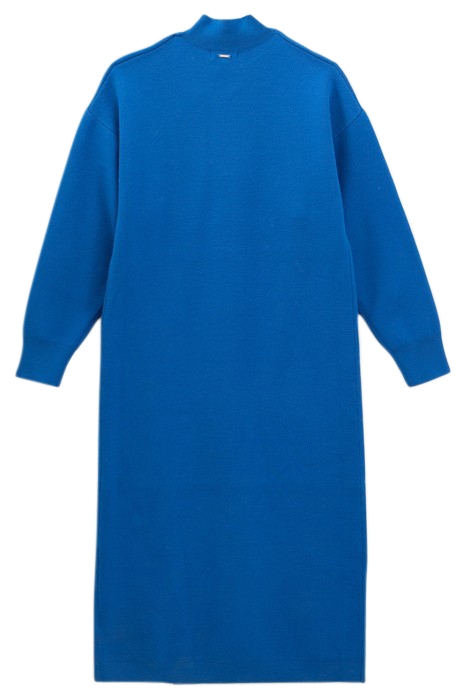 GIRLS’ BLUE KNIT SPLIT DRESS WITH HIGH COLLAR BLUE 2