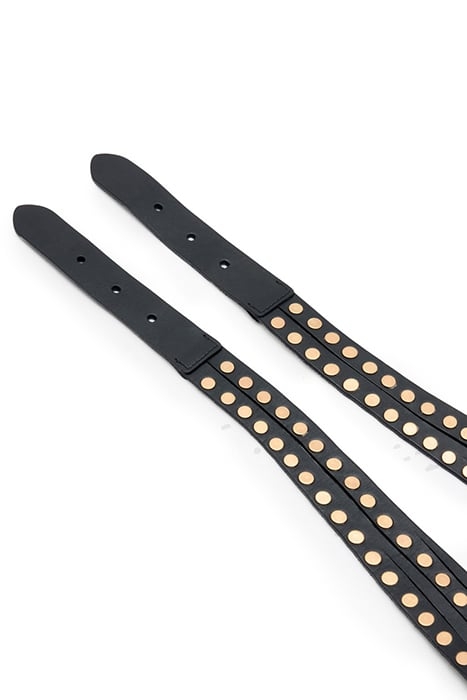 LEONIE STUD WIDE BLT BLACK/WARM BRASS 5
