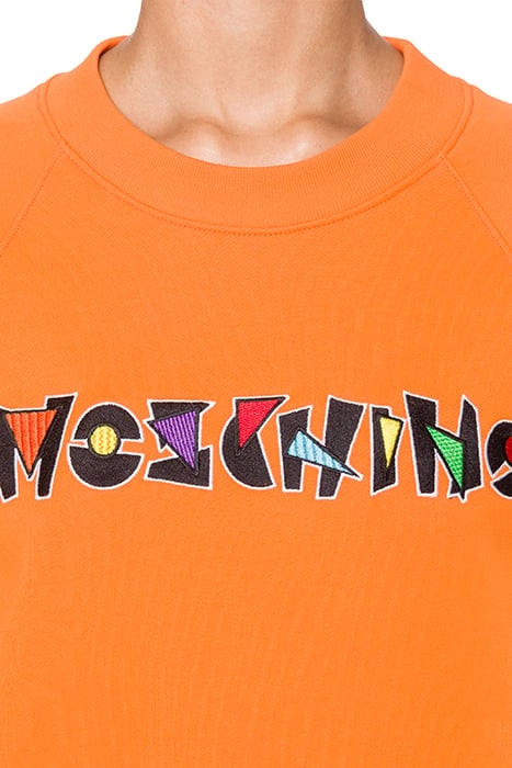 GEOMETRIC LOGO COTTON SWEATSHIRT ORANGE 4