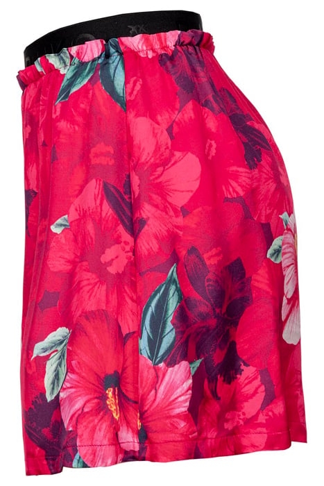 SFRONTATO SHORTS SATIN STAMPA HIBISCUS CON ELASTICO LOGATO F 3