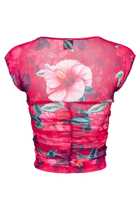 TRIPLICE TOP RETINA STAMPA HIBISCUS FUCHSIA/PINK MULTI-COLOU 2