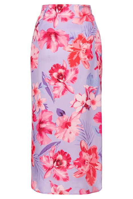 GUARDABILE GONNA SATIN STAMPA FIORI TROPICALI LILAC/PALE PIN 2
