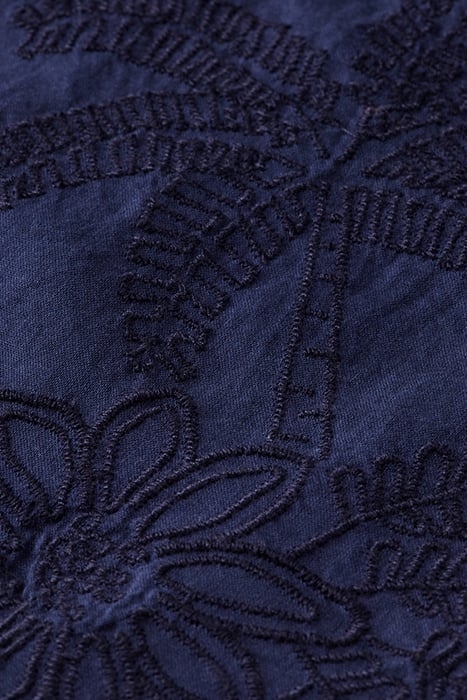 TONAL CHAINSTITCH EMBROIDERED SHORT-SLEEVED DRESS NIGHT 3