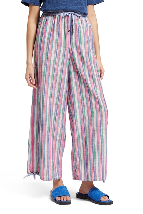 MULTICOLOUR LUREX STRIPE PULL-ON BEACH PANT BEACH STRIPE 1